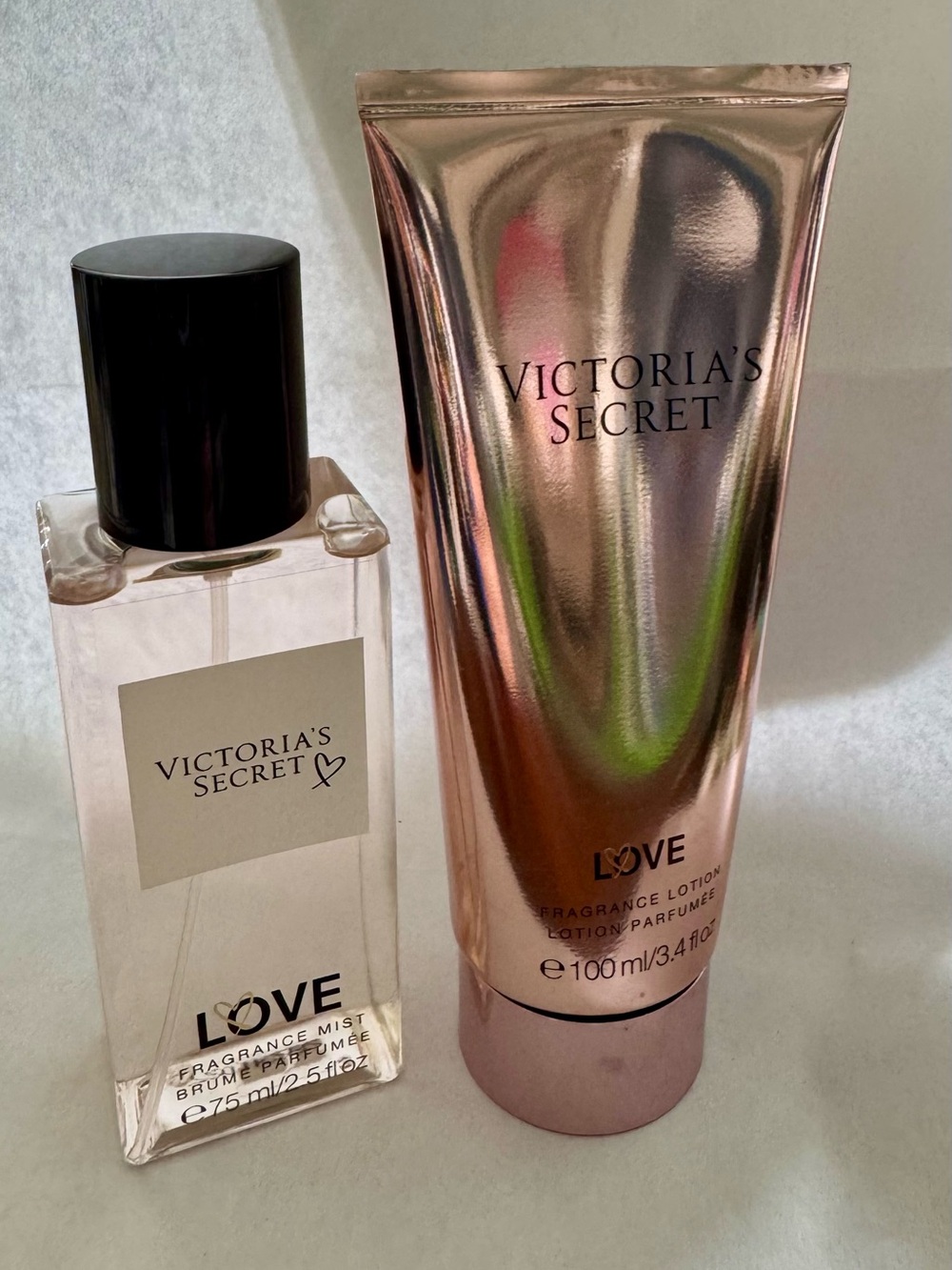 NEW Victoria’s Secret LOVE 2.5 oz Perfume Spray- 3/4 oz Lotion